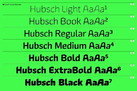 Hubsch Family font