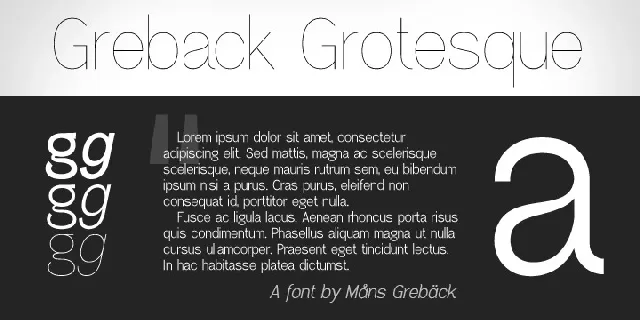 Greback Grotesque Family font