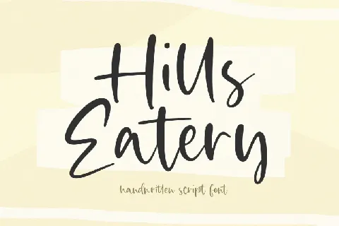 Hills Eatery font