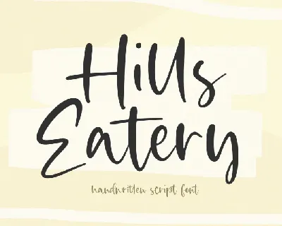 Hills Eatery font