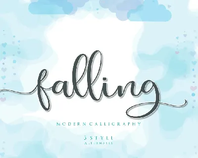 Falling font
