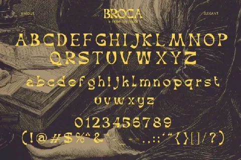 Broca font