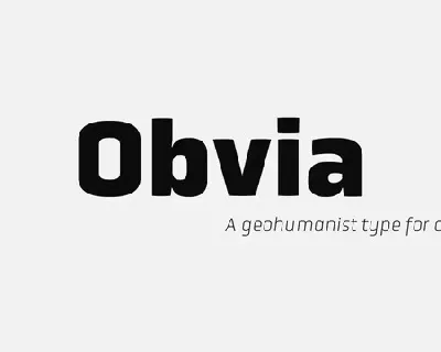 Obvia Family font