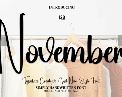 November Script font
