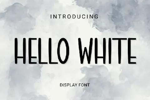 Hello white Display font