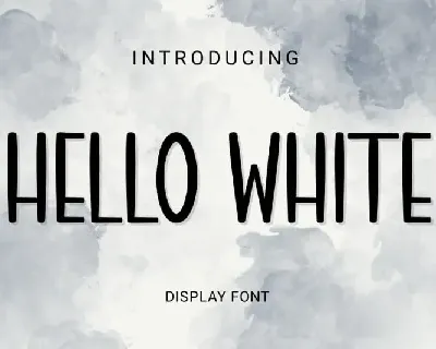 Hello white Display font