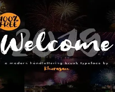 Welcome 2019 font
