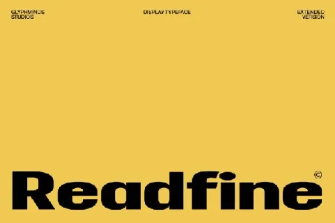 Readfine Extended font