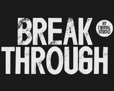 Breakthrough font