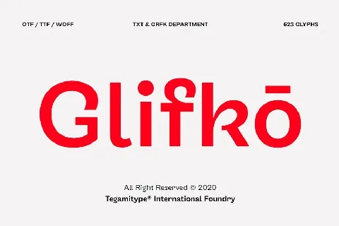 TG Glifko Family font