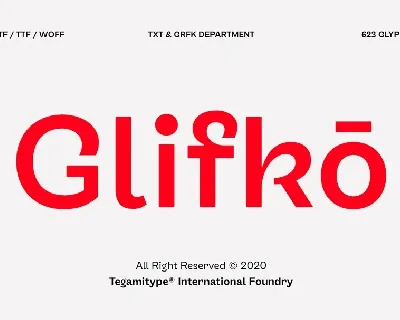 TG Glifko Family font