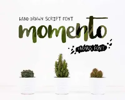 Momento Script Free font
