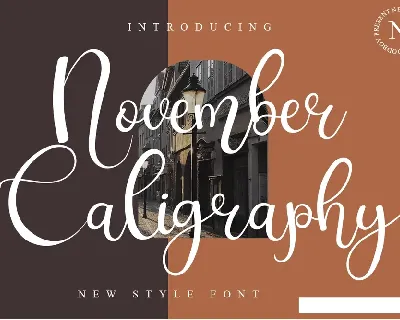 November Caligraphy font