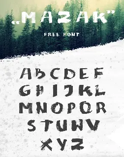 MAZAK Brush font