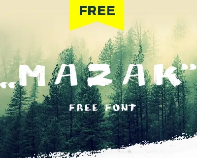 MAZAK Brush font