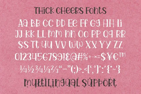 Thick Cheers font