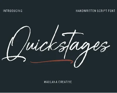 Quickstages font