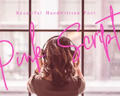 Pink Script font