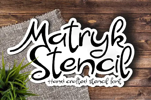 Matryk Stencil font