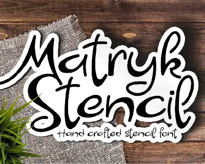 Matryk Stencil font