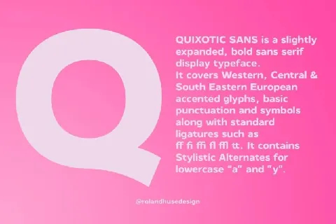 Quixotic Sans font