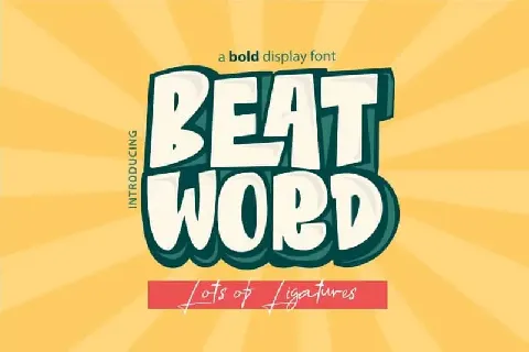 Beat Word Display font