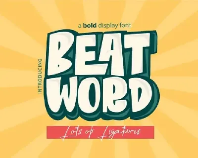 Beat Word Display font
