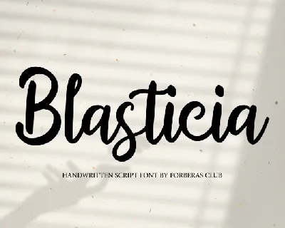 Blasticia font