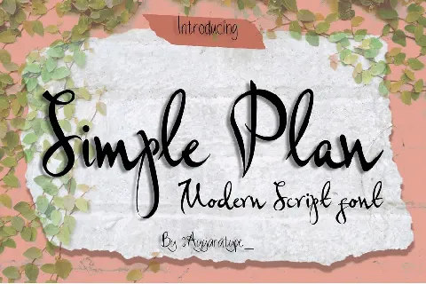 Simple Plan Typeface font