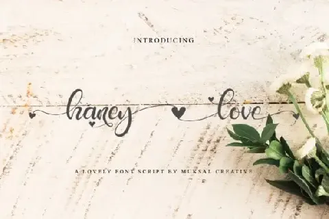 Haney Love Calligraphy font
