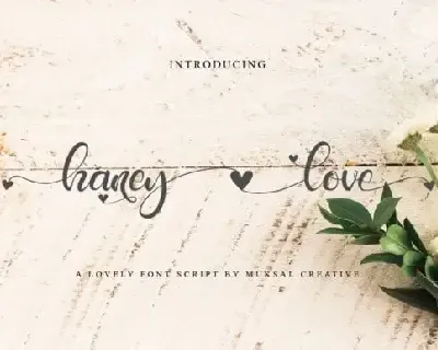 Haney Love Calligraphy font