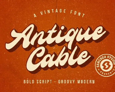 Antique Cable Bold Script font