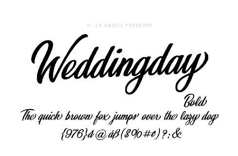 Weddingday font