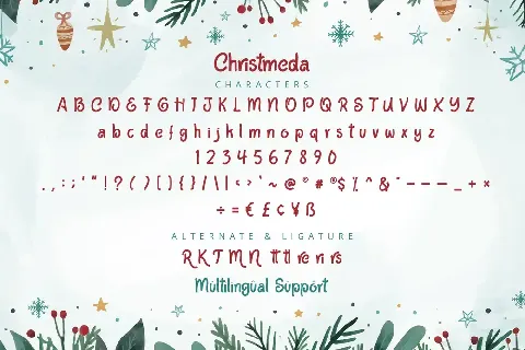 Christmeda font