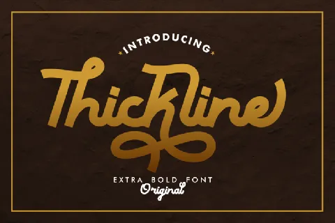 Thickline font