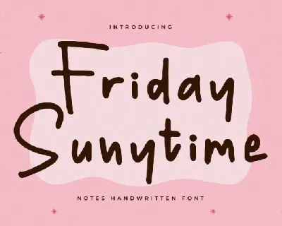 Friday Sunytime font