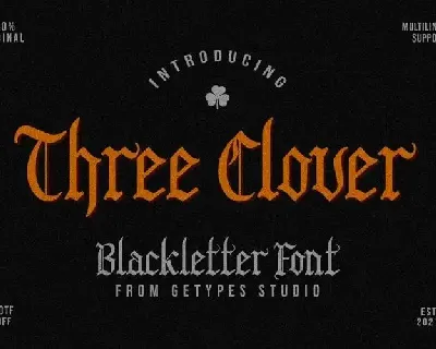 Three Clover Blackletter font