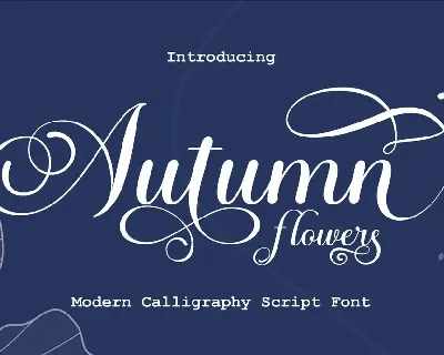 Autumn Flowers font