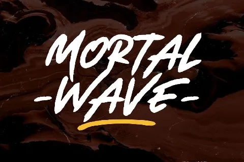 Mortal Wave Dry Brush font