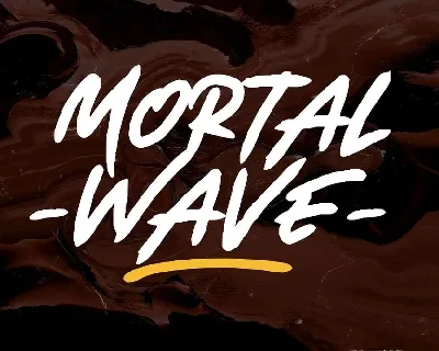 Mortal Wave Dry Brush font