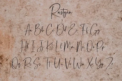 Rastyin Handwritten Script font
