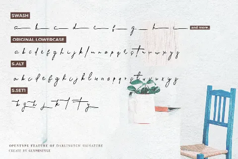 Darlington Signature font