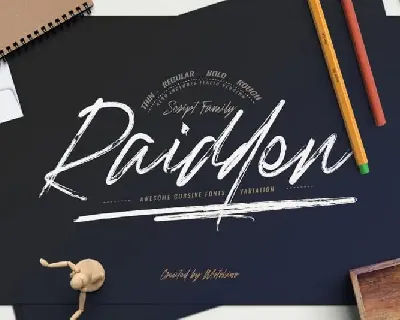 Raidden Script Family font