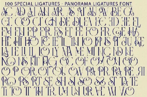 Panorama Ligatures font