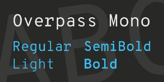 Overpass Mono font