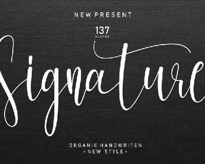 Signature font