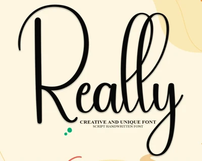 Really Script font