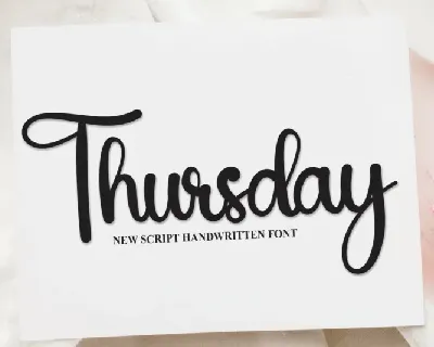 Thursday Script font