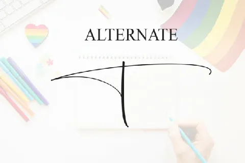 Rainbow Signature Script font