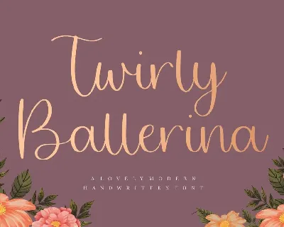 Twirly Ballerina font